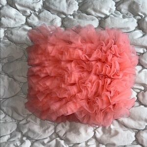 Forever 21 Coral Tulle Strapless Top